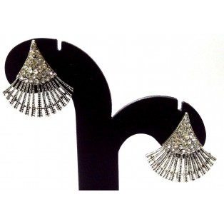 Silver Oxidized Earrings Jhumka Jhumki Jewelry Bollywood Drop Dangle Stud EA213